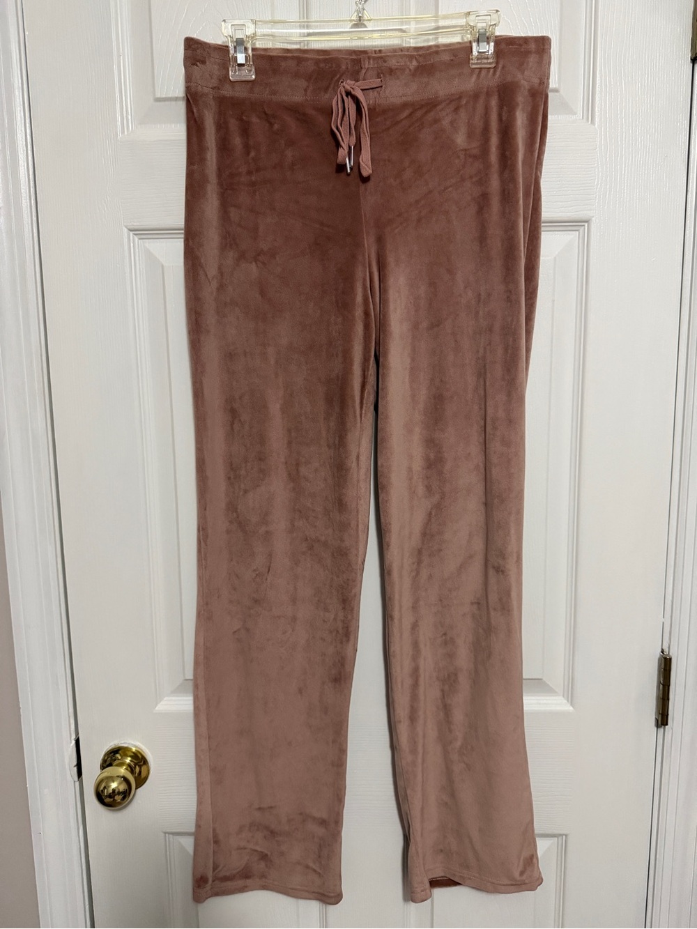 Juicy Couture Women Sleepwear L Rose Pink 2 Pc Pajama Set Velour JUICY Spellout - Picture 6 of 12